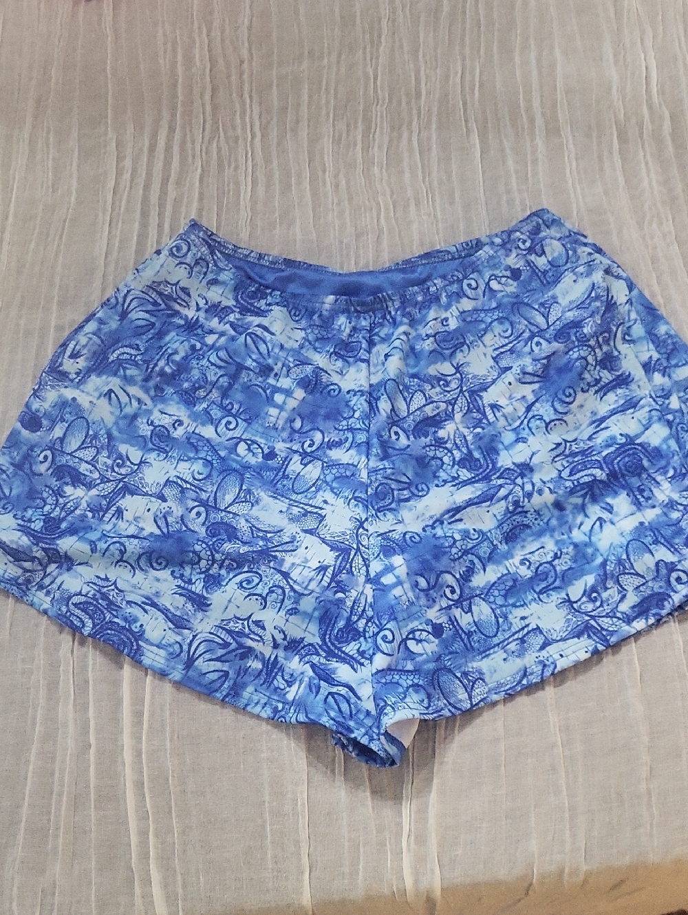 It Figures Size 14 Blue Patterned Women’s Swim Shorts